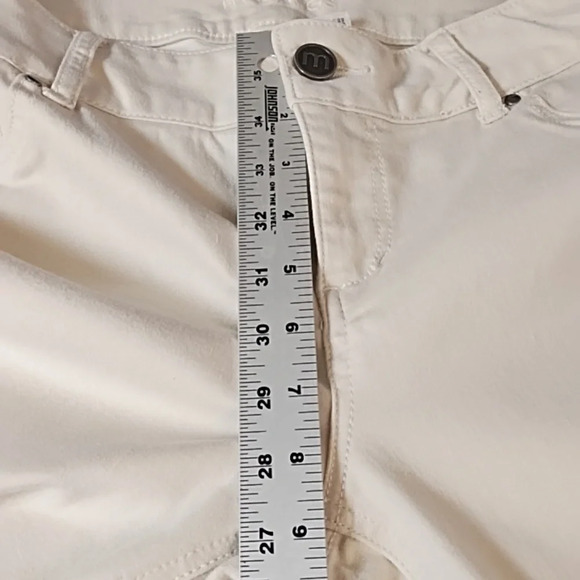 Skinny Super Soft Brushed Stretch Jeans Cream Large Regular - Picture 7 of 11